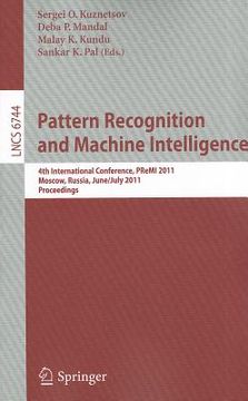 portada pattern recognition and machine intelligence