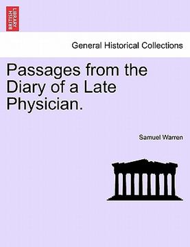 portada passages from the diary of a late physician.