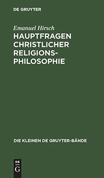 portada Hauptfragen Christlicher Religionsphilosophie (en Alemán)