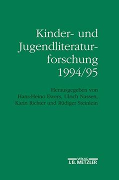 portada Kinder- Und Jugendliteraturforschung 1994/95: Mit Einer Gesamtbibliographie Der Veröffentlichungen Des Jahres 1994 (en Alemán)