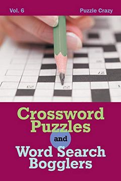 portada Crossword Puzzles and Word Search Bogglers Vol. 6 (en Inglés)