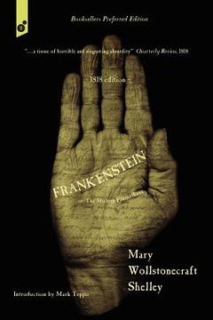 portada Frankenstein: or, The Modern Prometheus. 1818 edition.
