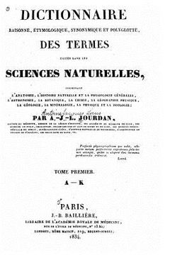 portada Dictionnaire raisonné, etymologique, synonymique et polyglotte, des termes usités dans les sciences naturelles (en Francés)