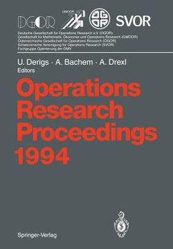 portada operations research proceedings 1994: selected papers of the international conference on operations research, berlin, august 30 september 2, 1994 (en Alemán)