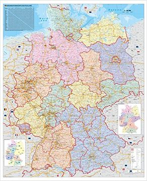 portada Orga-Karte Deutschland 1: 750 000. Wandkarte Großformat Ohne Metallstäbe (in German)