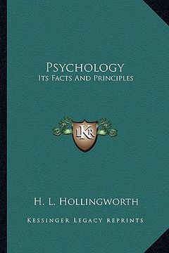 portada psychology: its facts and principles (in English)