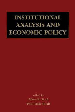 portada Institutional Analysis and Economic Policy