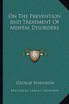 portada on the prevention and treatment of mental disorders (in English)