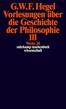 portada Vorlesungen Uber die Geschichte der Philosophie; Tl. 3 (en Alemán)