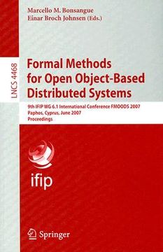 portada formal methods for open object-based distributed systems: 9th ifip wg 6.1 international conference fmoods 2007 paphos, cyprus, june 6-8, 2007 proceedi (in English)