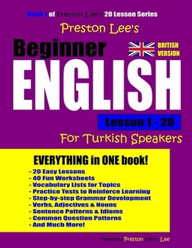 portada Preston Lee's Beginner English Lesson 1 - 20 For Turkish Speakers (British)