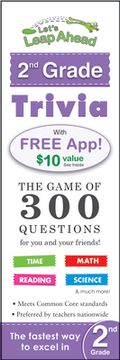 portada Let's Leap Ahead 2nd Grade Trivia Notepad: The Game of 300 Questions for You and Your Friends! (en Inglés)