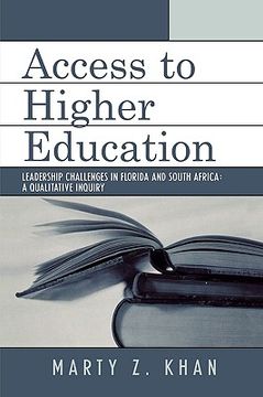 portada access to higher education: leadership challenges in florida and south africa (en Inglés)