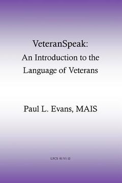 portada veteranspeak: an introduction to the language of veterans (in English)