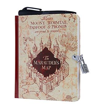 portada Harry Potter: Marauder'S map Invisible ink Lock & key Diary (en Inglés)