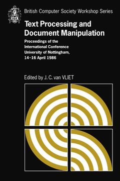 portada Text Processing and Document Manipulation (British Computer Society Workshop Series) (en Inglés)