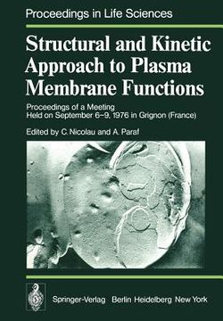 portada structural and kinetic approach to plasma membrane functions: proceedings of a meeting held on september 6 9, 1976 in grignon (france)