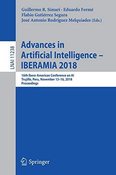 portada Advances in Artificial Intelligence - Iberamia 2018: 16Th Ibero-American Conference on ai, Trujillo, Peru, November 13-16, 2018, Proceedings (Lecture Notes in Artificial Intelligence) 