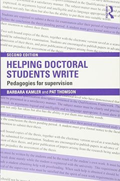 portada Helping Doctoral Students Write: Pedagogies for supervision (en Inglés)