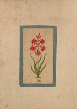 portada Carnet Blanc, Fleur 1, Miniature Indienne 18e Siècle (in French)