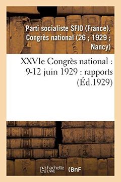 portada Xxvie Congrès National: 9-12 Juin 1929: Rapports (Sciences Sociales) (in French)