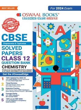 portada Oswaal CBSE Class 12 Chemistry Question Bank 2023-24 Book (en Inglés)