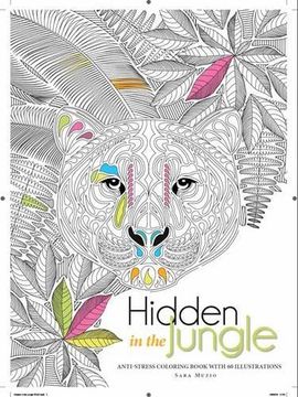 portada Hidden in the Jungle: Anti-Stress Colouring Book