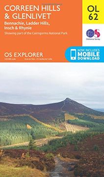 portada Correen Hills & Glenlivet, Bennachie & Ladder Hills, Insch & Rhynie (OS Explorer Map)