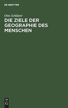 portada Die Ziele der Geographie des Menschen (en Alemán)