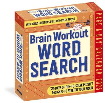 portada Brain Workout Word Search Page-A-Day Calendar 2025: Fun-To-Solve Puzzles Designed to Stretch Your Brain