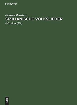 portada Sizilianische Volkslieder (en Alemán)