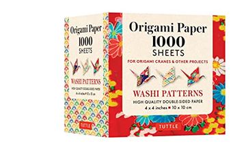 portada Origami Paper Washi Patterns 1,000 Sheets 4" (10 Cm): Tuttle Origami Paper: Double-Sided Origami Sheets Printed With 12 Different Designs (Instructions for Origami Crane Included) 