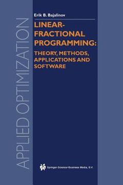 portada Linear-Fractional Programming Theory, Methods, Applications and Software (en Inglés)