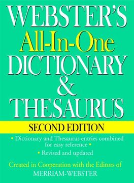 portada Webster's All-In-One Dictionary & Thesaurus, Second Edition (en Inglés)