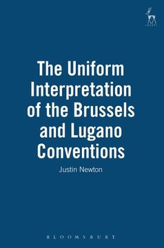 portada uniform interpretation of the brussels and lugano conventions