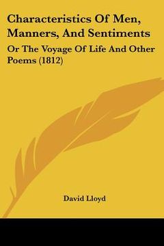 portada characteristics of men, manners, and sentiments: or the voyage of life and other poems (1812) (in English)