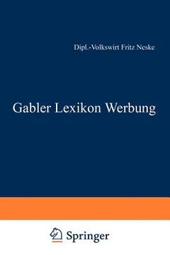 portada Gabler Lexikon Werbung (en Alemán)
