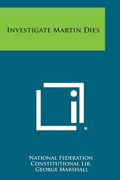 portada Investigate Martin Dies (in English)