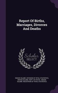 portada Report Of Births, Marriages, Divorces And Deaths (in English)