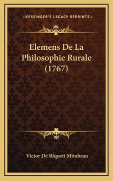 portada Elemens De La Philosophie Rurale (1767) (in French)