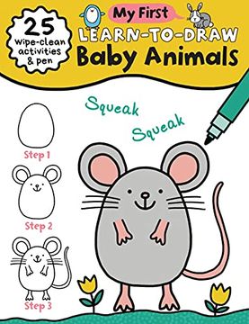 portada My First Learn-To-Draw: Baby Animals: (25 Wipe Clean Activities + dry Erase Marker) (en Inglés)