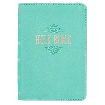 portada Kjv Compact Large Print Lux-Leather Teal 