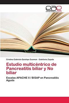 portada Estudio Multicéntrico de Pancreatitis Biliar y no Biliar: Escalas Apache ii
