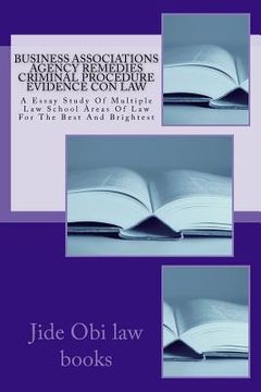 portada Business Associations Agency Remedies Criminal Procedure Evidence Con law: A Essay Study Of Multiple Law School Areas Of Law For The Best And Brightes (en Inglés)