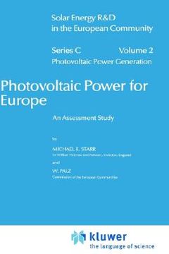 portada photovoltaic power for europe: an assessment study (en Inglés)