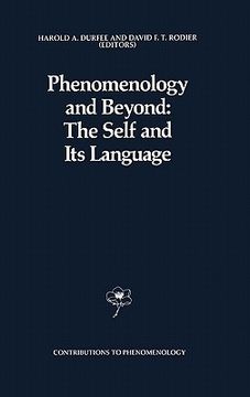 portada phenomenology and beyond: the self and its language