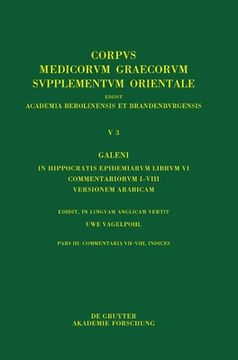 portada Galeni In Hippocratis Epidemiarum librum VI commentariorum I-VIII versio Arabica 