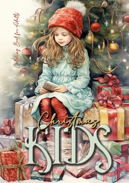 portada Christmas Kids Coloring Book for Adults: Christmas Children Coloring Book for adults grayscale christmas day Coloring Book adults christmas grayscale (en Inglés)