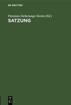 portada Satzung (German Edition) [Hardcover ] 