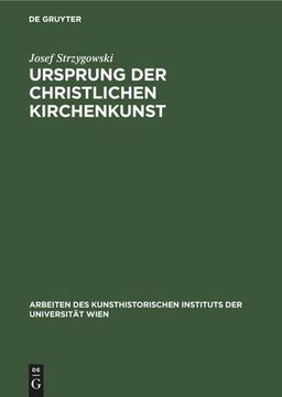 portada Ursprung der Christlichen Kirchenkunst (in German)